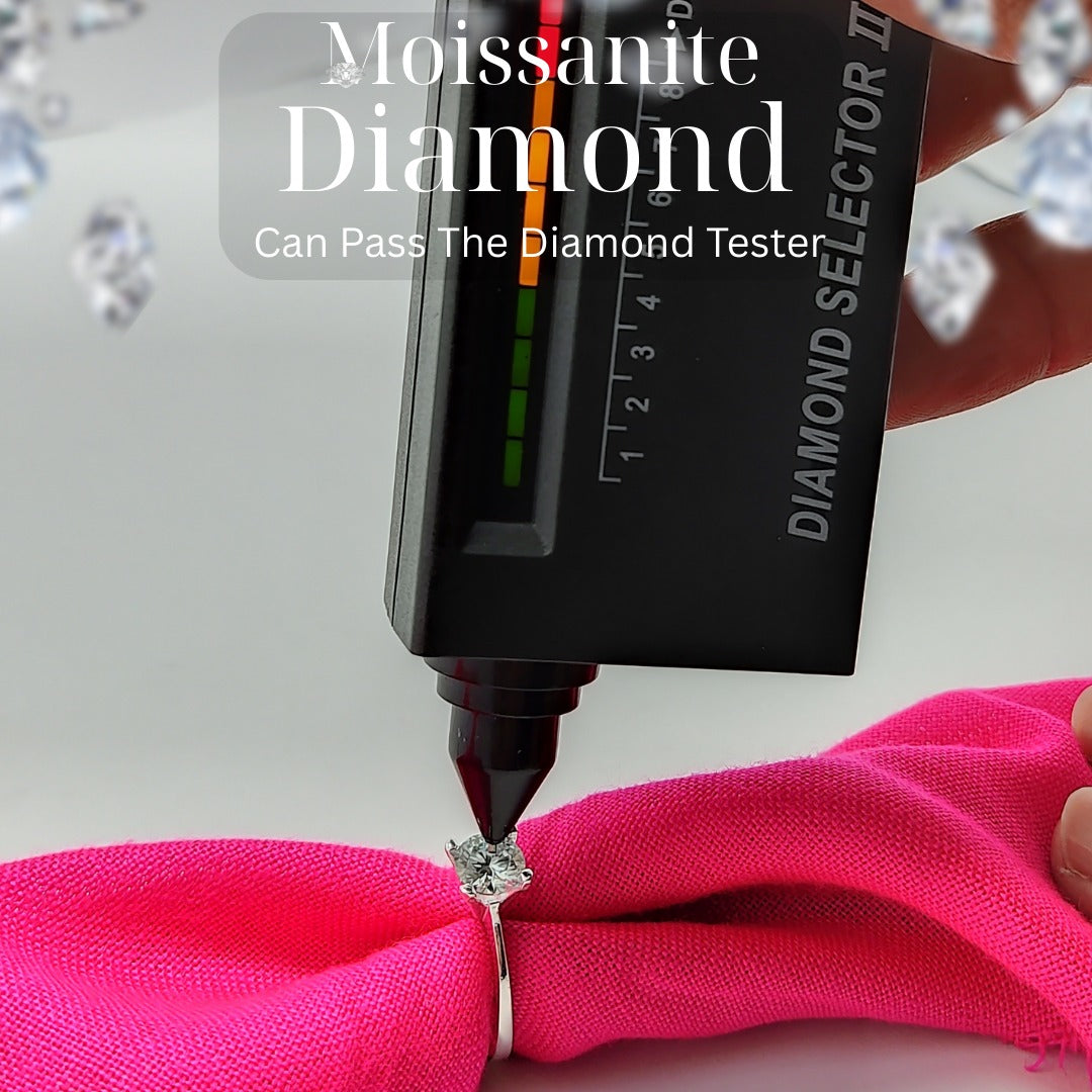 4 Prongs Moissanite Dianond Ring | D-Color Stone | Silver 925