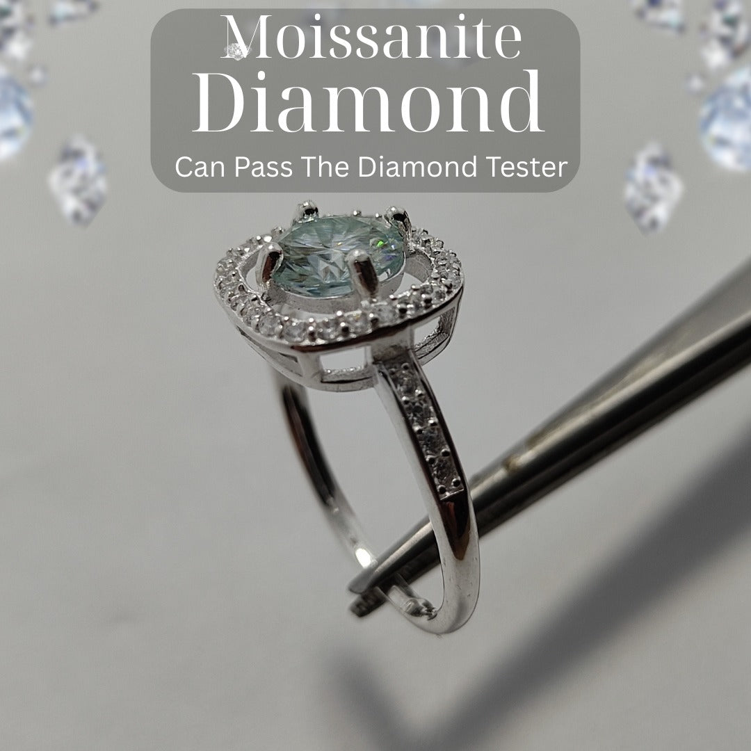 Moissanite Diamond Ring for Women – D-Color | Pure Silver 925