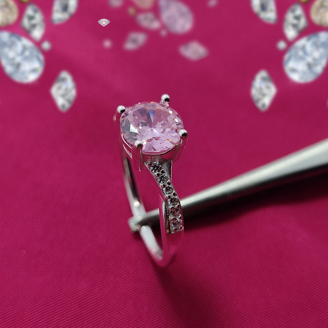 American Zircon Ring | S925 Italian Silver | Elegant Stone Jewelry