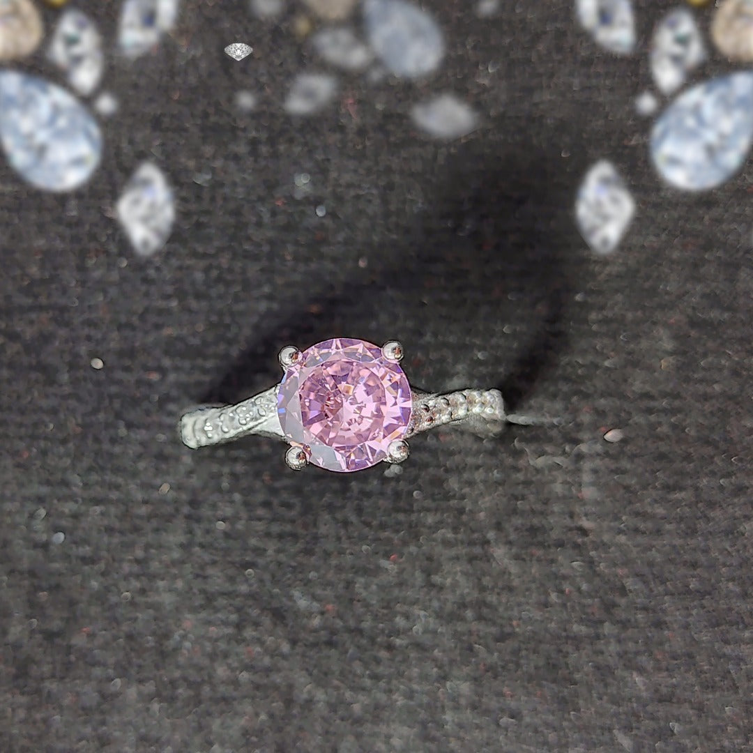 American Zircon Ring | S925 Italian Silver | Elegant Stone Jewelry