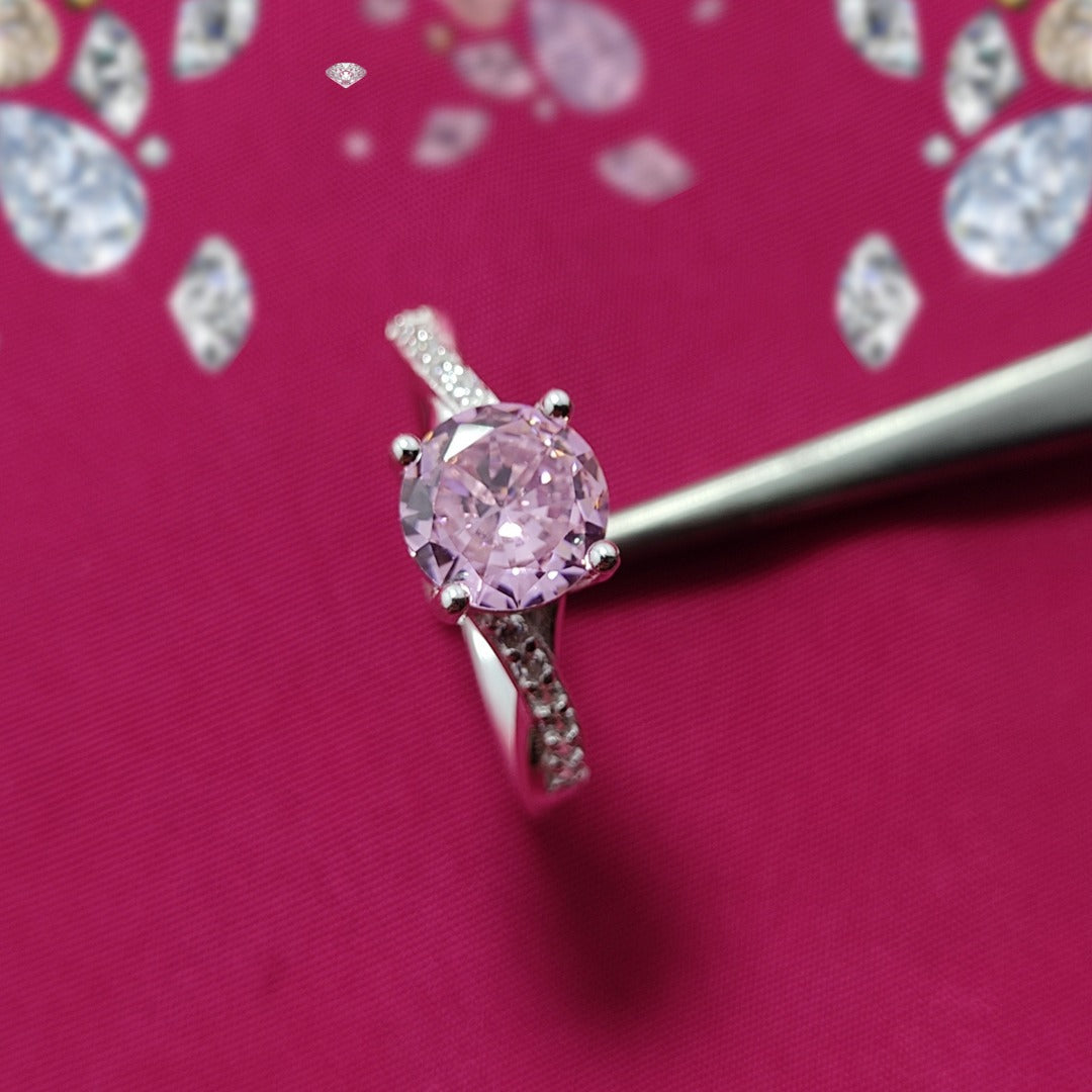 American Zircon Ring | S925 Italian Silver | Elegant Stone Jewelry