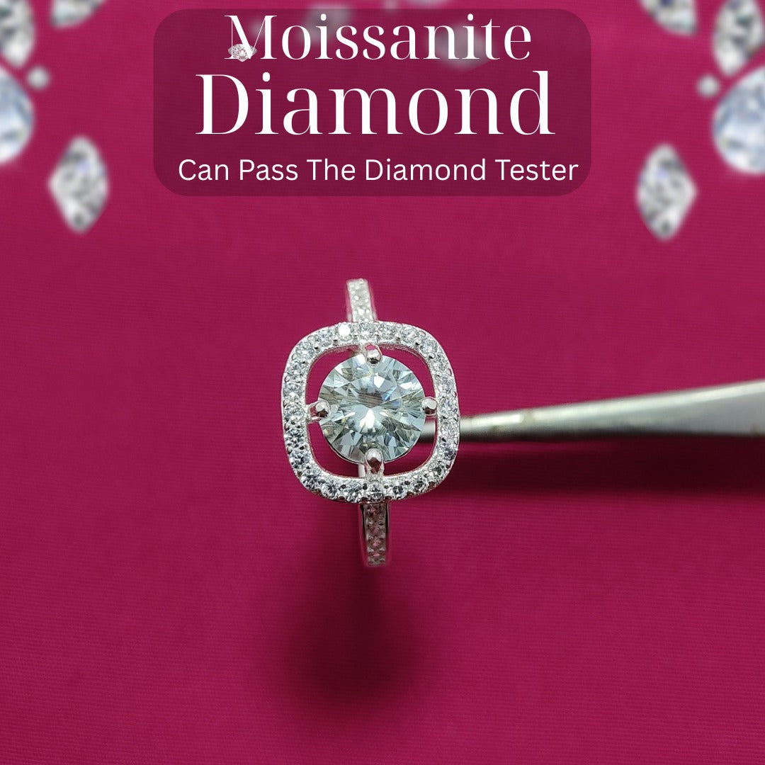 Moissanite Diamond Ring for Women – D-Color | Pure Silver 925
