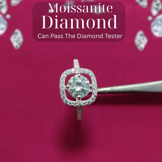 Moissanite Diamond Ring for Women – D-Color | Pure Silver 925